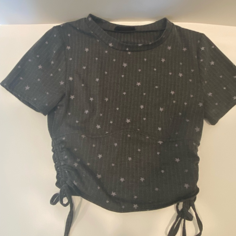 WOMENS STAR-PRINT TSHIRT W/TIES